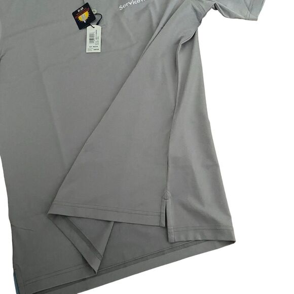 Johnnie-O Polo Shirt Men's T Shirt Light Grey Size M Service Titan MSRP $89 - Picture 4 of 9